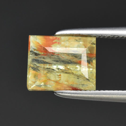 1.66ct 7.5x6mm Baguette Natural Green Tourmaline - Unheated, Africa Gemstone