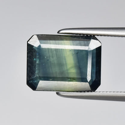 2.25ct ETW Earth-Mined Blue Green Sapphire – Octagon Cut