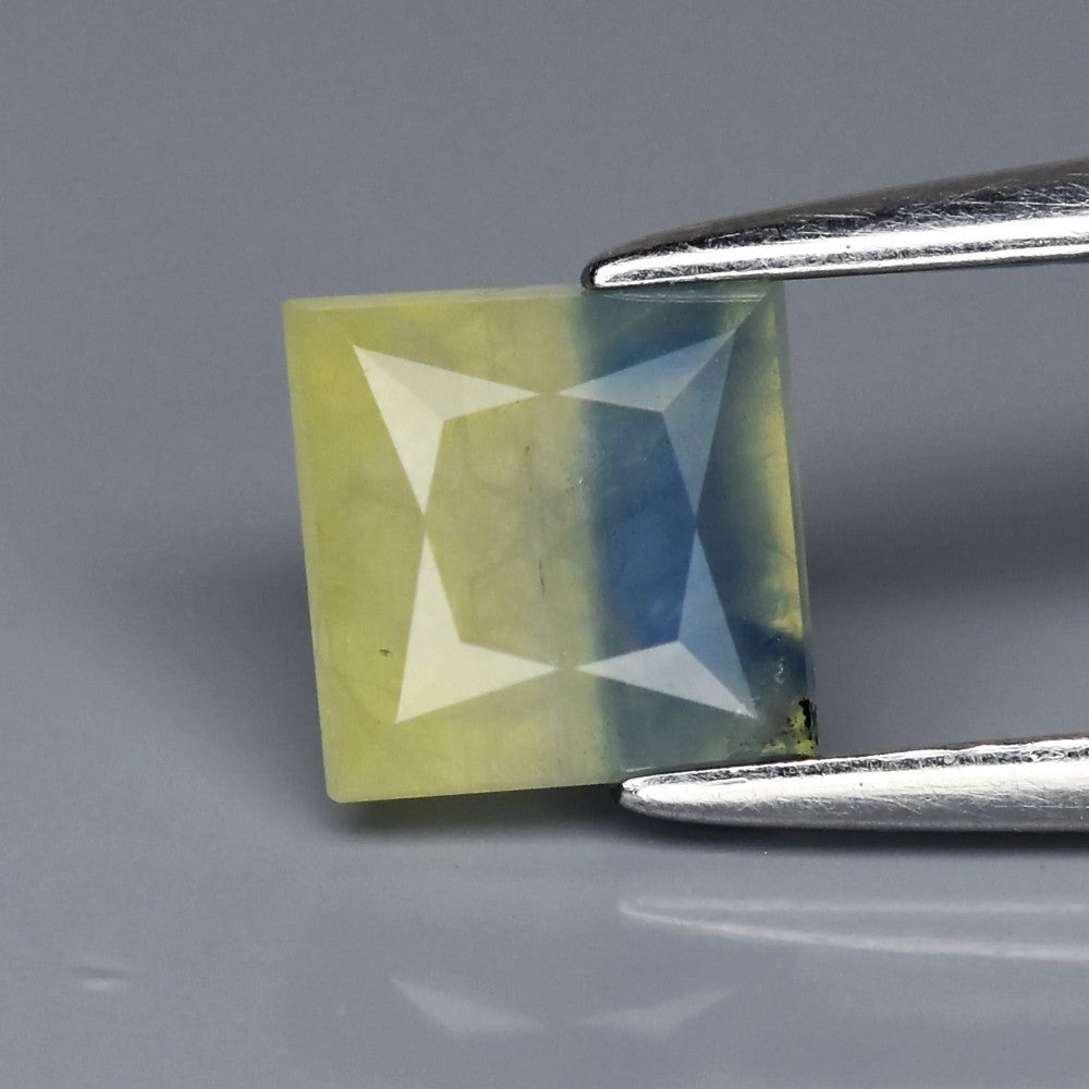 1.63ct 5.5mm Square Natural Blue Green Sapphire - Heated, Africa Gemstone