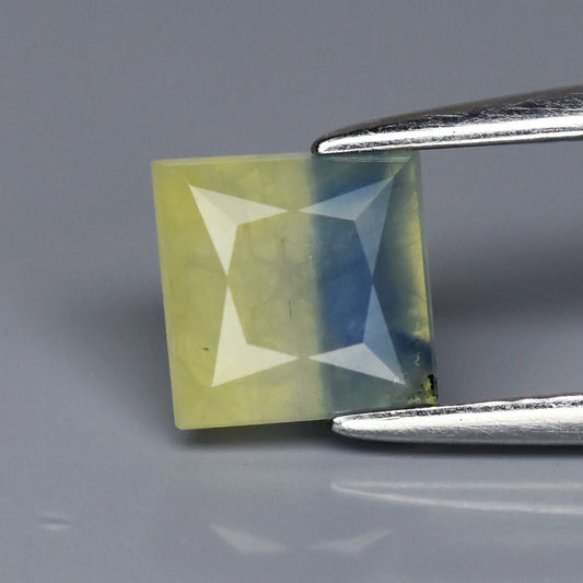 1.63ct 5.5mm Square Natural Blue Green Sapphire - Heated, Africa Gemstone