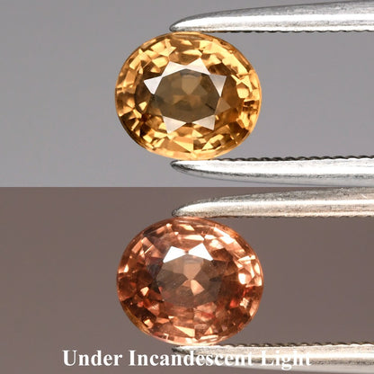 0.81ct 5.8x5mm VVS Oval Natural Color Change Garnet -Unheated Africa Gemstone