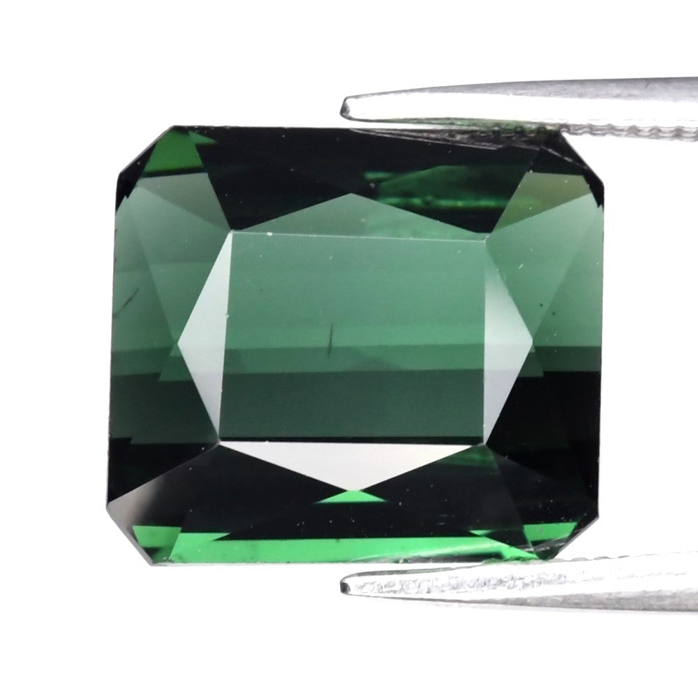 5.15ct 11x9.8mm VVS Octagon Natural Green Tourmaline - Unheated, Mozambique