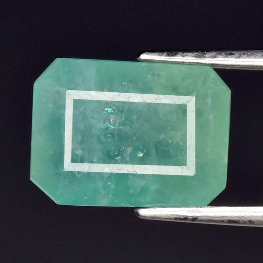 3.41ct Octagon Natural Bluish Green Grandidierite - One of the Rarest Gems