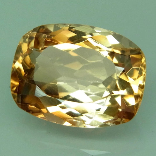 6.30ct ETW Apricot Peach Topaz Gemstone - Cushion Cut