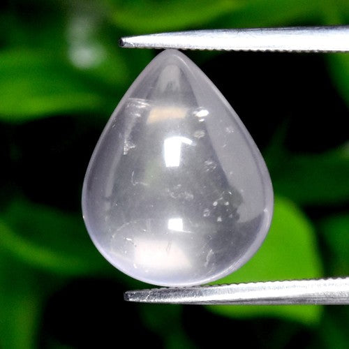 6.63ct ETW Earth-Mined Light Pink Rose Quartz – Pear Cabochon, Unheated