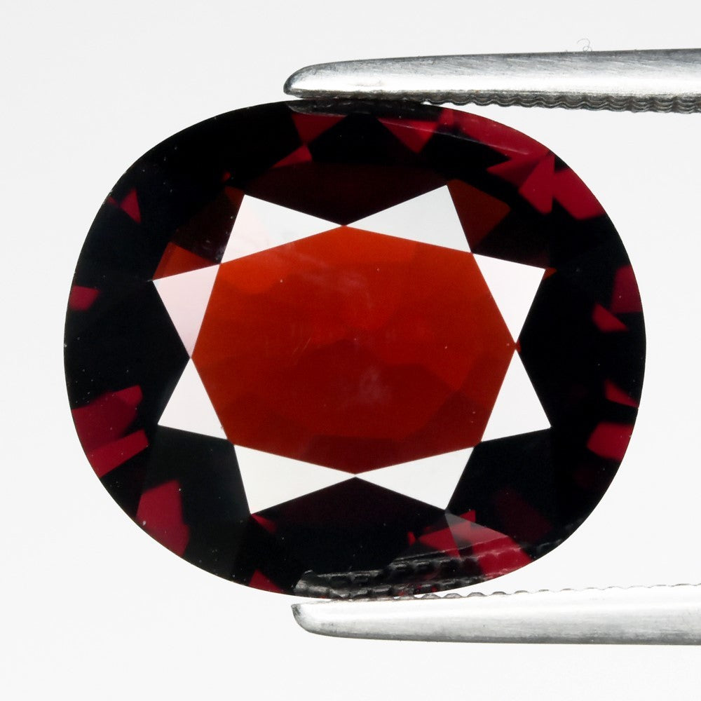 6.65ct ETW Orangish Red Spessartine Garnet Gemstone – Oval Cut
