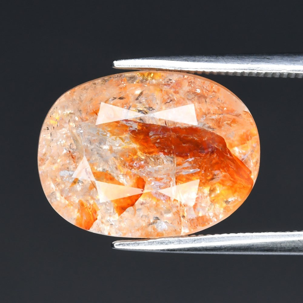 7.95ct ETW Earth-Mined Light Orange Tourmaline – Oval Cut, Unheated