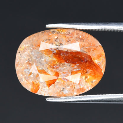 7.95ct ETW Earth-Mined Light Orange Tourmaline – Oval Cut, Unheated