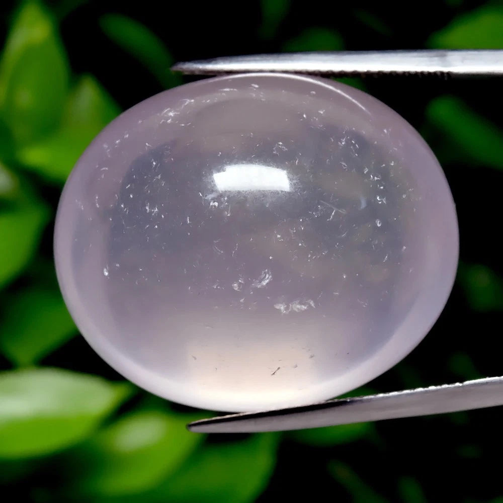 74.52ct ETW Pink Rose Quartz Gemstone – Oval Cabochon Cut