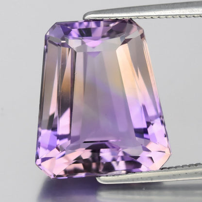 8.30ct ETW Earth-Mined Light Yellow & Purple Ametrine – Fancy Cut, Unheated
