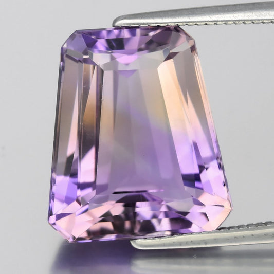 8.30ct ETW Earth-Mined Light Yellow & Purple Ametrine – Fancy Cut, Unheated