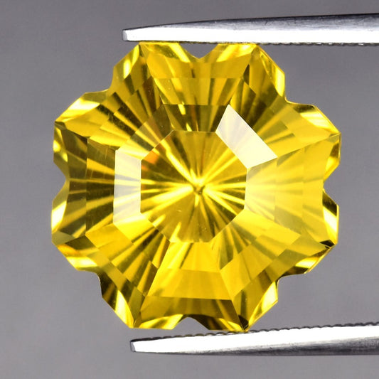 9.89ct ETW Yellow Citrine Gemstone – Fancy Cut