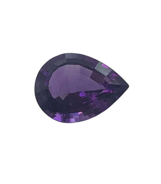 6.88ct ETW Natural Amethyst Gemstone - Pear Cut