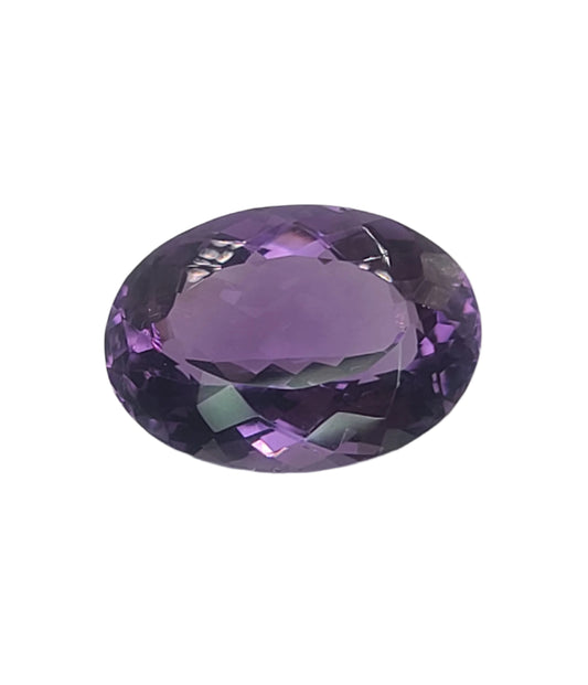 17.86ct ETW Natural Amethyst Gemstone - Oval Cut
