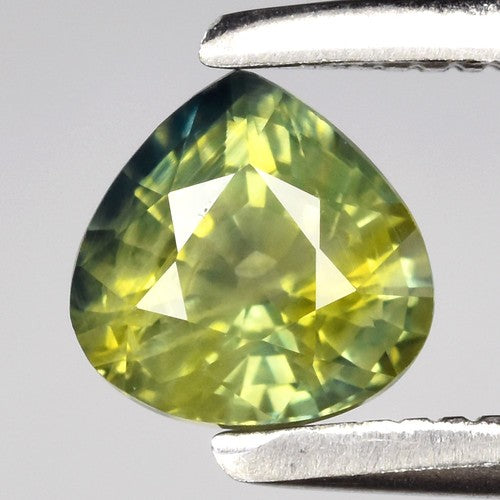 0.57ct ETW Earth-Mined Blue Green Sapphire – Pear Cut, Unheated