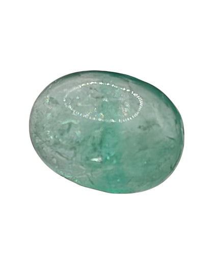 10.9ct ETW Natural Emerald Gemstone – Oval Cut Cabochon