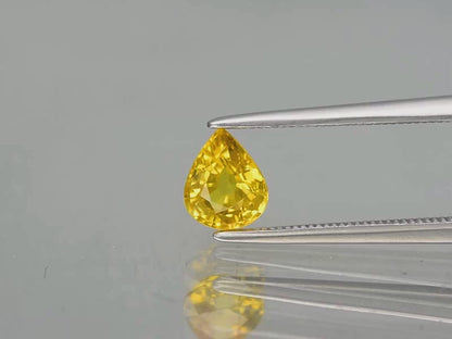 1.02ct ETW Yellow Sapphire Gemstone – Pear Cut