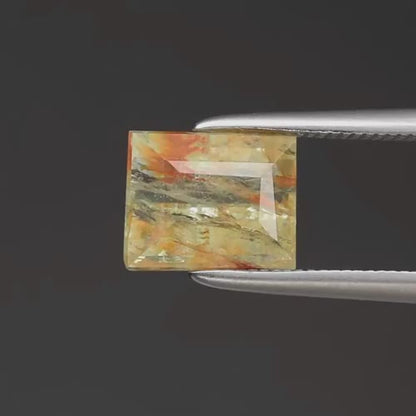 1.66ct 7.5x6mm Baguette Natural Green Tourmaline - Unheated, Africa Gemstone