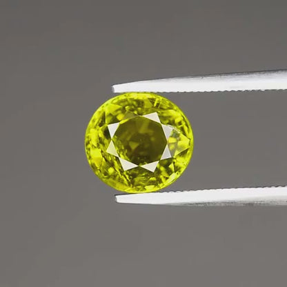 2.13ct ETW Yellowish Green Tourmaline Gemstone – Oval Cut