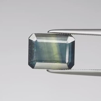 2.25ct ETW Earth-Mined Blue Green Sapphire – Octagon Cut