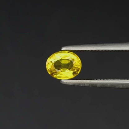 0.62ct ETW Yellow Sapphire Gemstone – Oval Cut