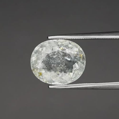 5.43ct ETW Earth-Mined Light Green Beryl – Oval Cut, Unheated