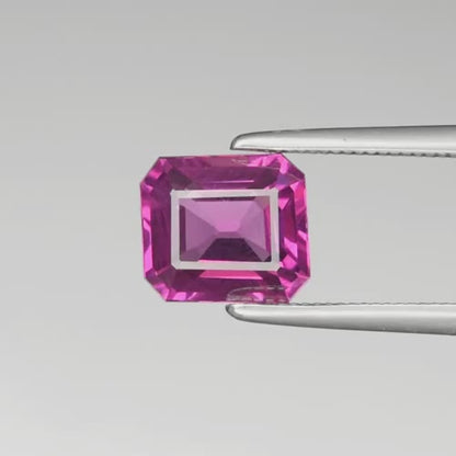 1.77ct ETW Purplish Pink Rhodolite Garnet Gemstone – Octagon Cut