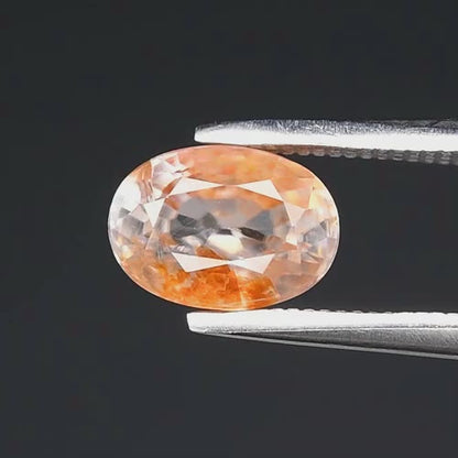 1.60ct ETW Earth-Mined Orange Zircon – Oval Cut, Unheated