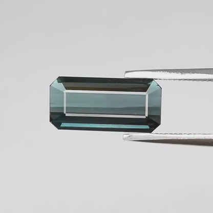 1.60ct ETW Earth-Mined Bluish Green Tourmaline – Octagon Cut, Unheated