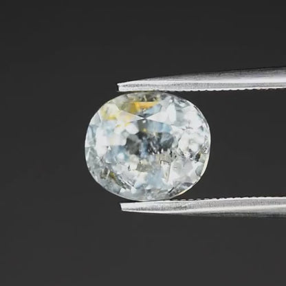 2.02ct ETW Earth-Mined Very Light Blue Tourmaline - Oval Cut - DISCOUNTED