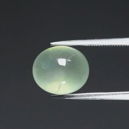 5.40ct ETW Earth-Mined Green Prehnite – Oval Cabochon