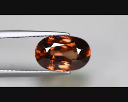 5.78ct ETW Earth-Mined Red Zircon – Oval Cut, Unheated