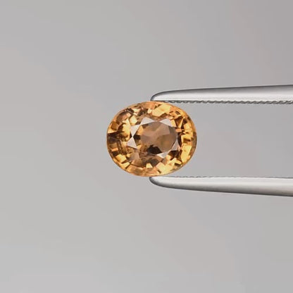 1.30ct ETW Earth-Mined Pinkish Yellow Tourmaline – Oval Cut, Unheated