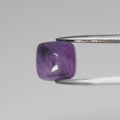 7.41ct ETW Earth-Mined Purple Sapphire – Cushion Cabochon, Heated