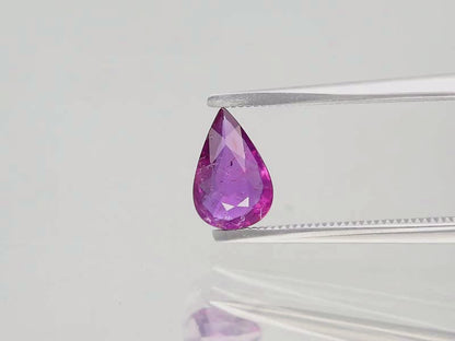 0.85ct ETW Pinkish Purple Sapphire - Unheated - Pear Cut - DISCOUNTED