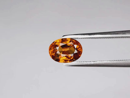 1.92ct ETW Yellow Zircon Gemstone – Oval Cut - DISCOUNTED