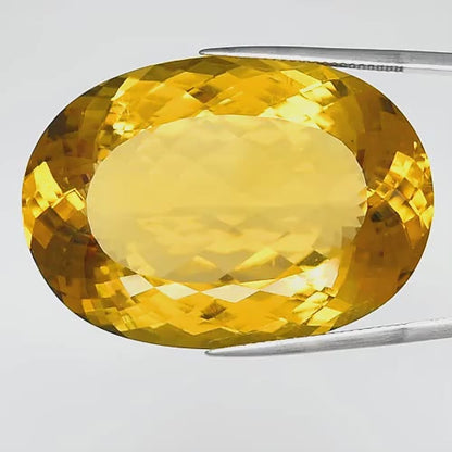 91.68ct ETW Citrine Gemstone – Oval Cut
