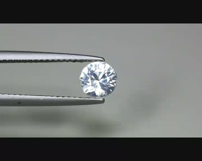 0.93ct ETW Earth-Mined White Zircon – Round Diamond Cut, Unheated