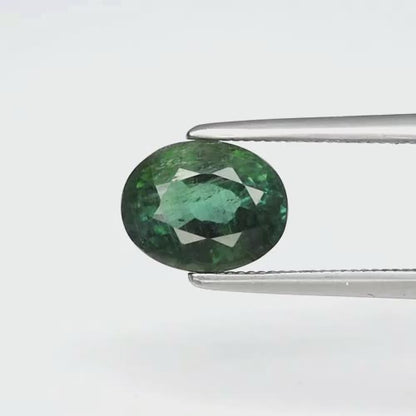 1.94ct ETW Bluish Green Tourmaline Gemstone – Oval Cut
