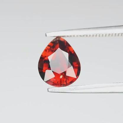 1.40ct ETW Orange Tourmaline Gemstone – Pear Cut