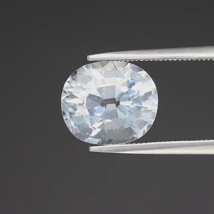 3.47ct ETW Blue Aquamarine Gemstone – Cushion Cut