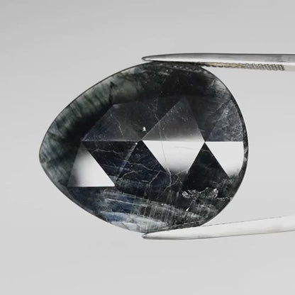 26.81ct ETW Dark Bluish Green Sapphire Gemstone – Pear Cut - DISCOUNTED