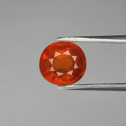 4.26ct ETW Orange Spessartite Garnet Gemstone – Cushion Cut