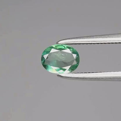 0.34ct ETW Earth-Mined Bluish Green Alexandrite – Oval Cut, Unheated