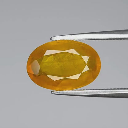 3.20ct ETW Yellow Sapphire Gemstone – Oval Cut