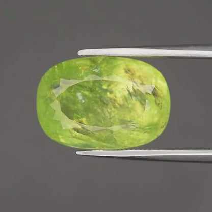 8.86ct ETW Green Tourmaline Gemstone – Cushion Cut