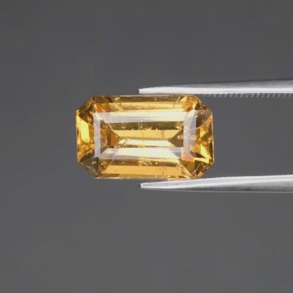 5.14ct ETW Earth-Mined Yellow Grossular Garnet – Octagon Cut, Large Stone