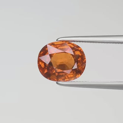 2.75ct ETW Earth-Mined Spessartine Garnet – Oval Cut, Unheated