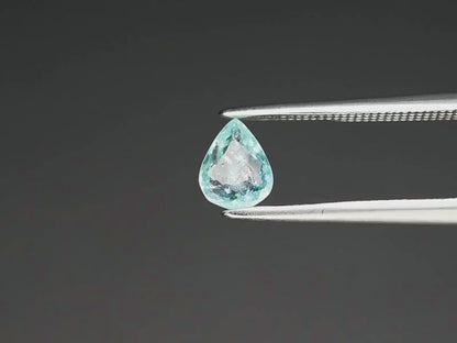 0.48ct ETW Bluish Green Paraiba Tourmaline Gemstone – Pear Cut – DISCOUNTED