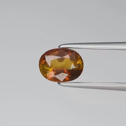 1.48ct ETW Earth-Mined Yellow Green Tourmaline – Oval Cut, Unheated